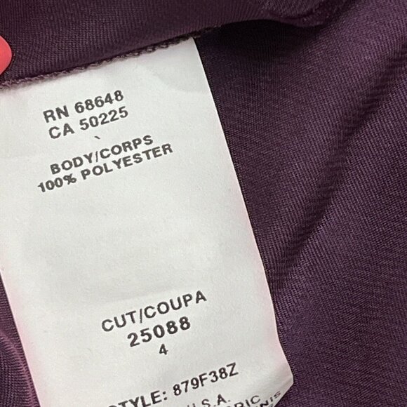 Allen Schwartz Slip Dress 4 Purple Satin Midi Asymmetrical Ruffle Fairy Prom Y2K - Picture 9 of 10